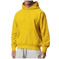thumbnail image 1 of Hoodies for Men Rain Jacket Men Retro Long Sleeve Hoodie Hooded Sweatshirt Tops Jacket Coat Outwear Rain Coat Jackets for Men Yellow Polyester XL, 1 of 4