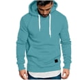 thumbnail image 1 of Hoodies for Men Sawvnm Men's Solid Color Hoodie Pullover Sweatshirt - Long Sleeve Casual Hoodie with Pockets Christmas, 1 of 6