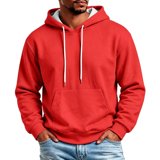 Hoodies for Men Solid Pullover Hoodie Long Sleeve Relaxed Fit Top for ...