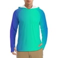 thumbnail image 1 of Hoodies for Men Summer Sun Protection Breathable Gradient Long Sleeve Pullover Hoodies L, 1 of 4