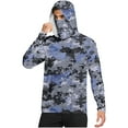 thumbnail image 1 of Hoodies for Men UPF 50+ Sun Protection Hoodie Camouflage Long Sleeve Fishing Hiking Shirt with Face Mask XL, 1 of 7