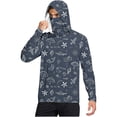 thumbnail image 1 of Hoodies for Men UPF 50+ Sun Protection Hoodie Long Sleeve Fishing Hiking Graphic Shirt with Face Mask L, 1 of 6