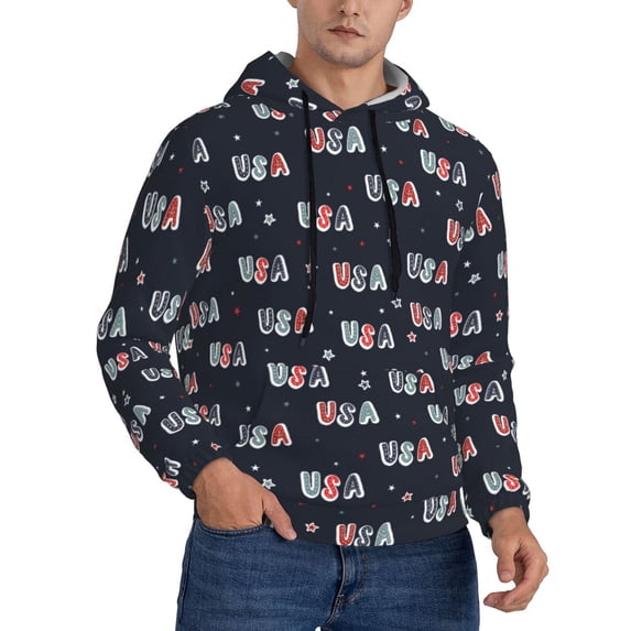Hoodies for Men - USA Long Sleeve Comfrt Men'S Fashion Hoodies & Sweatshirts, Sweatshirts for Men Hoodies Pullover Clothing Clothes with Pouch