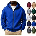 thumbnail image 1 of Hoodies for Men Zip Up Hooded Sweatshirt Athletic Jackets Lightweight Casual Long Sleeve Jacket with Zipper Pockets, 1 of 5