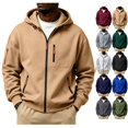 thumbnail image 1 of Hoodies for Men Zip Up Hooded Sweatshirt Athletic Jackets Lightweight Casual Long Sleeve Jacket with Zipper Pockets, 1 of 5