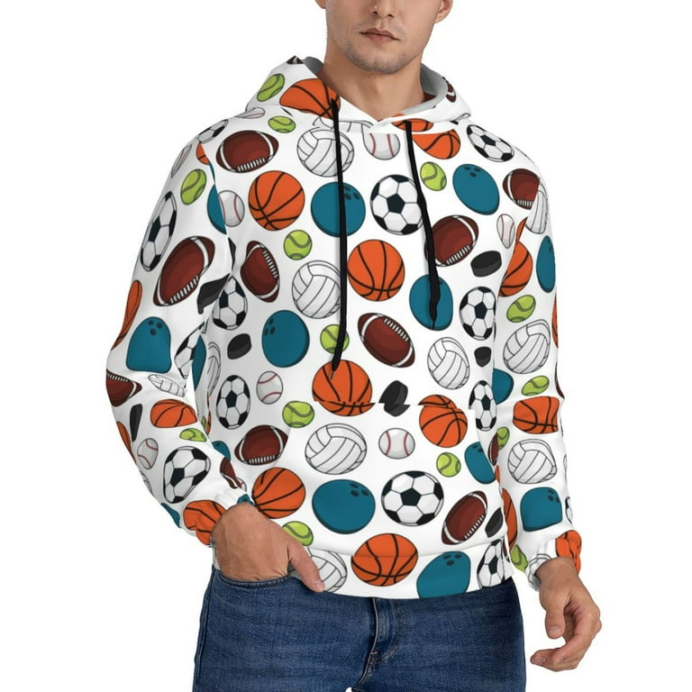 Men's modern casual printed color long sleeve hoodi shop
