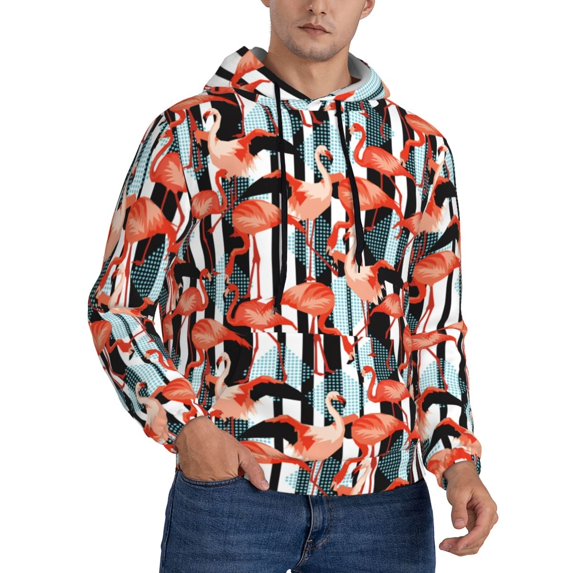Hoodies for Men - flamingo_A Long Sleeve Comfrt Men'S Fashion Hoodies & Sweatshirts, Sweatshirts for Men Hoodies Pullover Clothing Clothes with Pouch