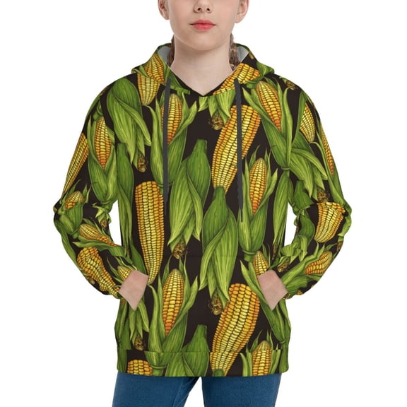 Hoodies for Teen Girls Boys - Corn K Warm Boys' Fashion Hoodies & Sweatshirts, Boys Girls Kids Clothes Size 18-20 Youth Pullover with Kangaroo Pocket