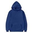 thumbnail image 1 of Hoodies for Girls Boys Cute Oversized Trendy Long Sleeve Hooded Kids Casual Plain Sweatshirts Unisex Clothes,9-10 Years,Navy, 1 of 6