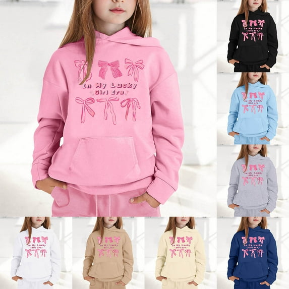 Hoodies for Teen Girls Cute Trendy Youth Long Sleeve Oversized Hooded Sweatshirts Tween Tops Winter Preppy Clothes Sport Warm Tops - Beige,2-3 Years