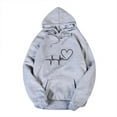 thumbnail image 1 of Hoodies for Teen Girls Plus Size Casual Pullover Tops with Hooded Lightweight Drawstring Tops with Pockets, 1 of 5