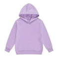 thumbnail image 1 of Hoodies for Teen Girls,Sweatshirts Girls Long Sleeve Pullover Solid Casual Outerwear Cozy Lined Hooded Clothing Hoodies,Boys Hoodie,Purple,2-3 Years, 1 of 4