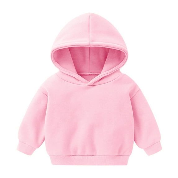 Hoodies for Teen Girls Trendy Hooded Solid Plus Babies Color Lovely Colorful Loose Fitting Soft Pink Tops and Blouses Sizes 18-24 Months
