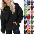 thumbnail image 1 of Hoodies for Teen Girls and Boys Oversized Sweatshirts Juniors Unisex Youth Spring Fall Solid Color Long Sleeve Hooded Sweatshirts(5-14 Years), 1 of 6