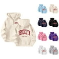 thumbnail image 1 of Hoodies for Women 2025 Brooklyn New York Hoodie Long Sleeve Loose Graphic Y2K Hoody Hooded Sweatshirt Women Pullover, 1 of 5