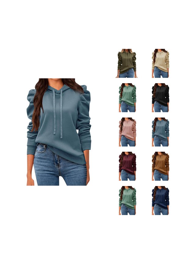 Hoodies for Women 2025 Fall Winter Long Loose Sleeve Y2K Hoodie Trendy Hooded Sweatshirt Pullover Tops