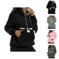 thumbnail image 1 of Hoodies for Women 2025 Fall Winter Thick Hoodie with Large Pocket Cute Fluffy Hoody Hooded Sweatshirt Women Pullover, 1 of 6