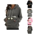 thumbnail image 1 of Hoodies for Women 2025 Fall Winter Thick Hoodie with Large Pocket Cute Fluffy Hoody Hooded Sweatshirt Women Pullover, 1 of 6