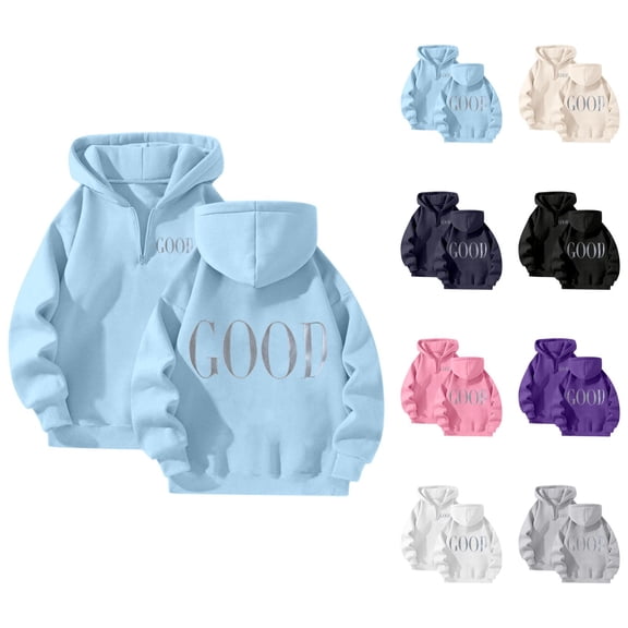 Hoodies for Women 2025 GOOD Printed Graphic Hoodie Long Sleeve Loose Y2K Hoody Hooded Sweatshirt Women Pullover