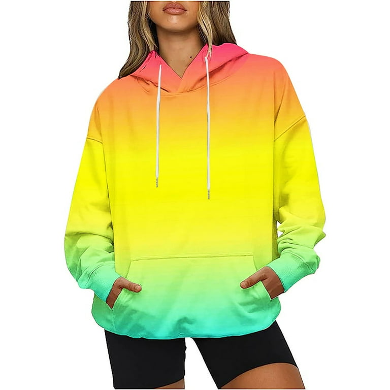 Multicolor color block oversized hoodie cheap