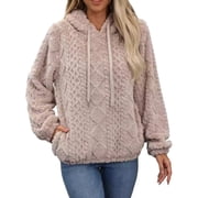Hoodies for Women Casual Long Sleeve Drawstring Loose Fit Pullover Sweaters Tops for Women