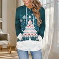 thumbnail image 1 of Hoodies for Women Christmas Pullover Sweatshirts Casual Long Sleeve Drawstring Hooded Tops with Pocket Holiday Cozy Fall Tunic Top, 1 of 6