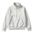 thumbnail image 1 of Hoodies for Women Cropped Stand Collar Half Zip Fleece Sweatshirt Sleeve Loose Pullover Jacket for Autumn Winter Casual Long Sleeve Top, 1 of 2