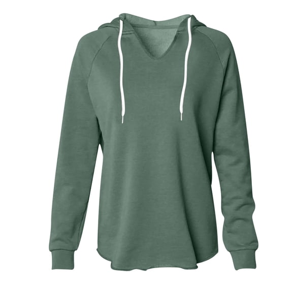 Hoodies for Women Fall 2026 Tops Long Sleeve Lightweight Pullover Sweatshirts Fashion V Neck Drawstring Shirts