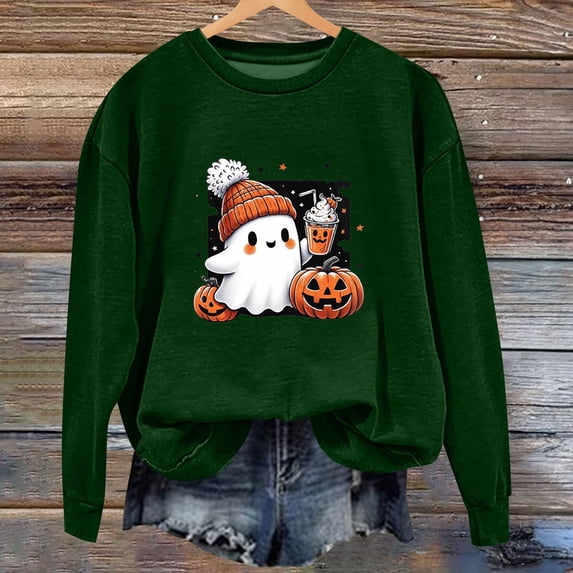 Hoodies for Women Halloween Bow Shirt Cute Pullover Tops