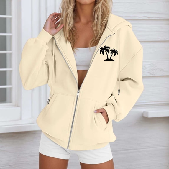Hoodies for Women Hawaii Print Basic 2026 Sweatshirts Casual Lightweight Crewneck Long Sleeve Pullover Tops