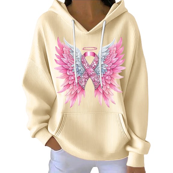 Hoodies for Women Hoodie Kind Mind Wear Breast Cancer Tee In We Wear Sweatshirt Hemlock