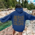 thumbnail image 1 of Hoodies for Women Jesus Hoodies Letter Print Sweatshirt Oversized Pullover Sweatshirts Fall Basics Teen Clothing, 1 of 6