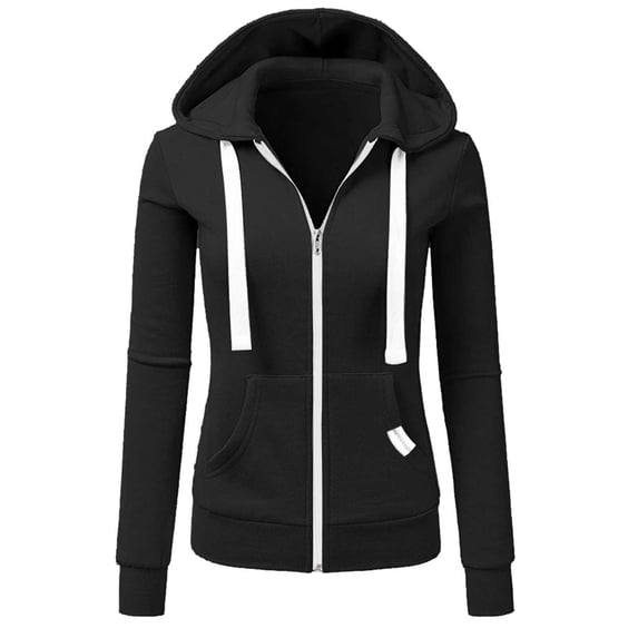 Hoodies for Women Long Sleeve Full Zip Up Pullover Cozy Fall Outfits Size XXL