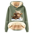 thumbnail image 1 of Hoodies for Women Long Sleeve Highland Cattle Print Hooded Sweatshirts 2025 Casual Fall Fashion Pullover Sweaters Winter Clothes, 1 of 2