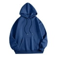 thumbnail image 1 of Hoodies for Women Long Sleeve Lightweight Pullover for Women Oversized Hoodies for Women Navy Sweatshirt Women Fall Jackets College Wear, 1 of 4