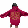 thumbnail image 1 of Hoodies for Women Long Sleeve Women Hoodies Pullover Cute Hoodies Wine Sweatshirt Womens Trendy Fall Outfits for Women Comfy Clothes for Women, 1 of 5