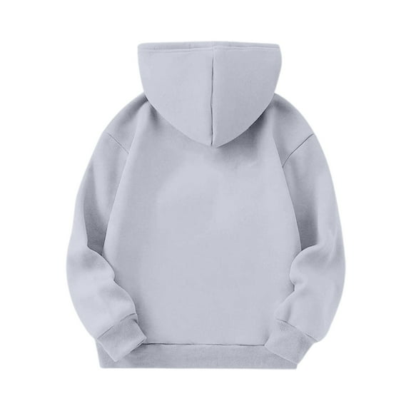 Hoodies for Women Long Sleeve Women Pullover Oversized Sweatshirt for Women Light Gray Crewneck Sweatshirt Fall Essentials Women Fashion