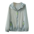 thumbnail image 1 of Hoodies for Women Long-Sleeved Sun Protection Clothing Light Breathable Zipper Casual Coat with Pockets Save 65% Instantly!, 1 of 6