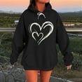 thumbnail image 1 of Hoodies for Women Ndbuld Women And Winter Casual Christmas Solid Round Neck Long Sleeve Pullover Blouse Sweatshirt Black XL, 1 of 5