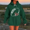 thumbnail image 1 of Hoodies for Women Ndbuld Women And Winter Casual Christmas Solid Round Neck Long Sleeve Pullover Blouse Sweatshirt Green 5XL, 1 of 5