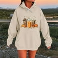 thumbnail image 1 of Hoodies for Women Ndbuld Women And Winter Casual Christmas Solid Round Neck Long Sleeve Pullover Blouse Sweatshirt Khaki 4XL, 1 of 5