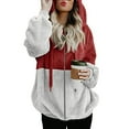 thumbnail image 1 of Hoodies for Women Oversized Fuzzy Fleece Sweatshirts Zip Up Sherpa Pullover Sweaters for Women Winter Warm Tunic Tops Sweatshirt, 1 of 7