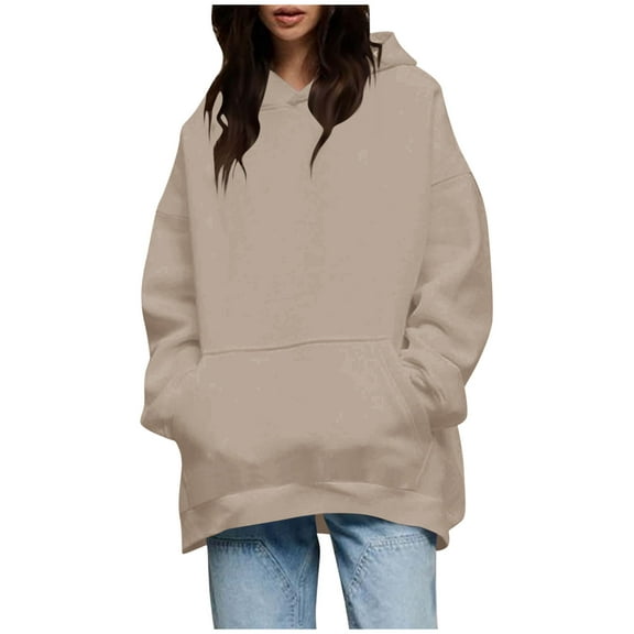 Hoodies for Women Oversized Sweatshirts Womens Fall Fashion 2025 Casual Tops Fleece Clothes with Pockets Up to 65% off!