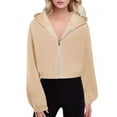 thumbnail image 1 of Hoodies for Women Plus Size Fashion Loose Long Sleeve Pullover Hoodie Sweatshirt Fleece Jacket Coat, 1 of 8