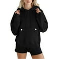 thumbnail image 1 of Hoodies for Women Plus Size Long Sleeve Casual Sweatshirts with Pocket Fall Oversized Hoodie Loose Fit Solid Color Pullover Tops, 1 of 8