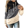 thumbnail image 1 of Hoodies for Women Pullover Cowl Neck Casual Long Sleeve Colorblock Hooded Sweatshirts Sweaters Fall Tops, 1 of 5
