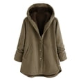thumbnail image 1 of Hoodies for Women Sherpa Lined Long Coats Winter Fleece Sweatshirt - Button Down Knitted Jackets Vintage Coat Outerwear, 1 of 5