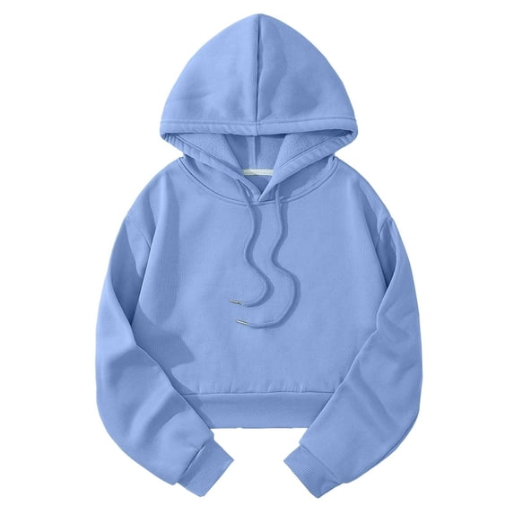 Hoodies for Women Solid Color Loose Long Sleeve Comfortable Pullover Hooded Sweatshirt