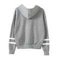 thumbnail image 1 of Hoodies for Women Striped Long Sleeve Pullover Hooded Sweatshirt Jumper Tops Blouse, 1 of 2