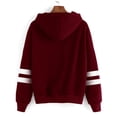 thumbnail image 1 of Hoodies for Women Striped Long Sleeve Pullover Hooded Sweatshirt Jumper Tops Blouse, 1 of 2